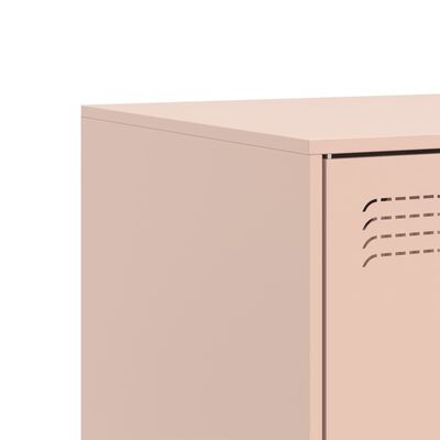 vidaXL TV Cabinet Pink 67x39x44 cm Steel