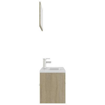 vidaXL Bathroom Furniture Set Sonoma Oak Engineered Wood