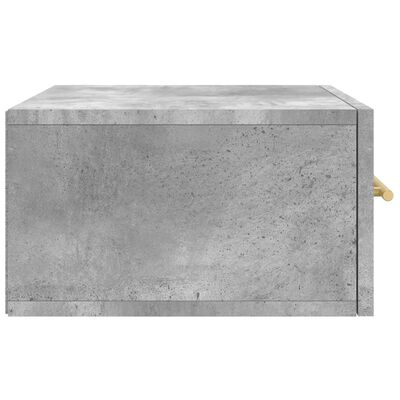 vidaXL Wall-mounted Bedside Cabinets 2 pcs Concrete Grey 35x35x20 cm