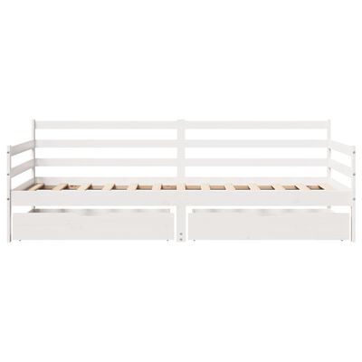 vidaXL Daybed with Drawers without Mattress 90x200 cm Solid Wood