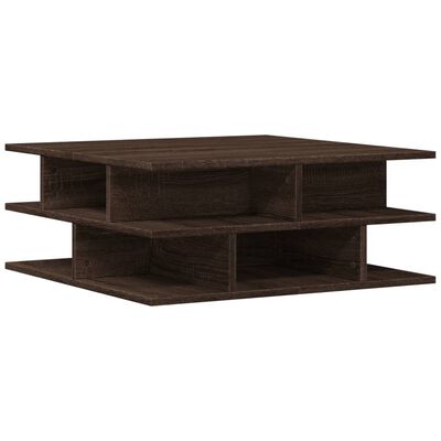 vidaXL Coffee Table Brown Oak 70x70x29 cm Engineered Wood