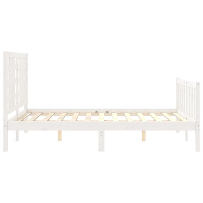 vidaXL Bed Frame without Mattress White 120x200 cm Solid Wood Pine