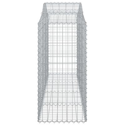 vidaXL Arched Gabion Baskets 10 pcs 200x50x120/140 cm Galvanised Iron