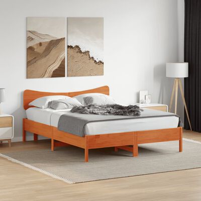 vidaXL Headboard Wax Brown 160 cm Solid Wood Pine