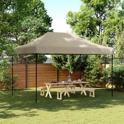 vidaXL Foldable Party Tent Pop-Up Taupe 410x279x315 cm