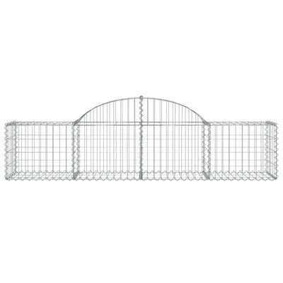 vidaXL Arched Gabion Baskets 12 pcs 200x50x40/60 cm Galvanised Iron