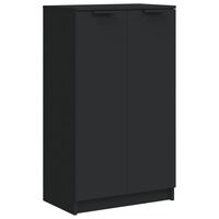 vidaXL Shoe Cabinet Black 59x35x100 cm Engineered Wood