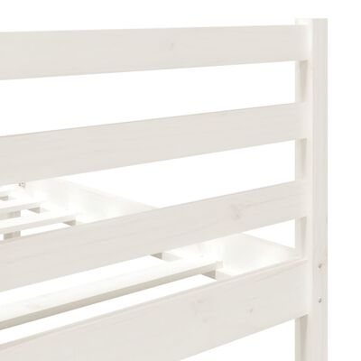 vidaXL Bed Frame without Mattress White Small Double Solid Wood