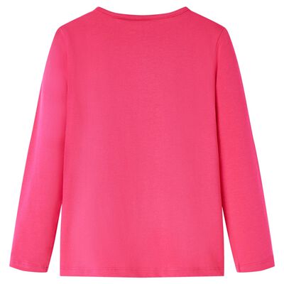 Kids' T-shirt with Long Sleeves Bright Pink 104