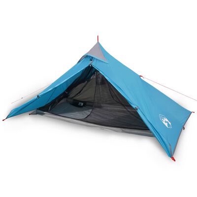 vidaXL Camping Tent Tipi 1-Person Blue Waterproof