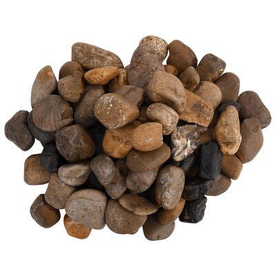 vidaXL Polished Pebbles 25 kg Mixed Colour 2-5 cm