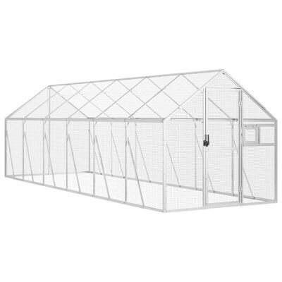 vidaXL Aviary Silver 1.79x6x1.85 m Aluminium