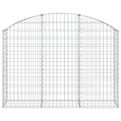 vidaXL Arched Gabion Basket 150x30x100/120 cm Galvanised Iron