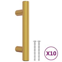 vidaXL Cabinet Handles 10 pcs Gold 64 mm Stainless Steel