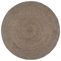 vidaXL Handmade Rug Jute Round 180 cm Grey