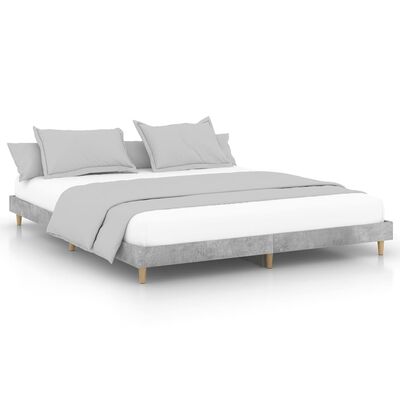 vidaXL Bed Frame without Mattress Concrete Grey 120x200 cm