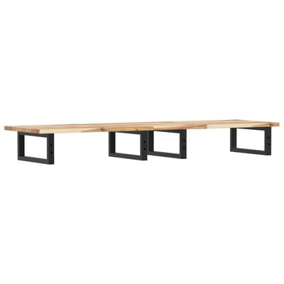 vidaXL Basin Shelf Wall Mounted Steel and Solid Wood Acacia