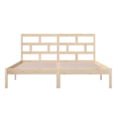 vidaXL Bed Frame without Mattress Solid Wood 160x200 cm (810027+814204)