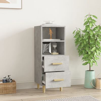 vidaXL Sideboard Concrete Grey 34.5x34x90 cm Engineered Wood