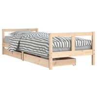 vidaXL Kids Bed Frame with Drawers 80x200 cm Solid Wood Pine