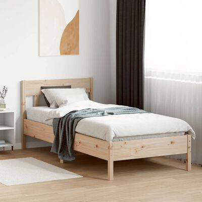 vidaXL Bed Frame without Mattress 90x200 cm Solid Wood Pine