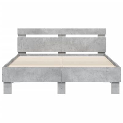 vidaXL Bed Frame without Mattress Concrete Grey 120x190 cm Small Double