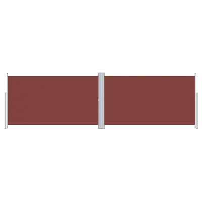 vidaXL Retractable Side Awning Brown 160x600 cm