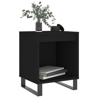 vidaXL Bedside Cabinets 2 pcs Black 40x35x50 cm Engineered Wood