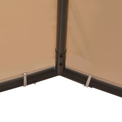 vidaXL Gazebo Pavilion Tent Canopy 4x4 m Steel Beige