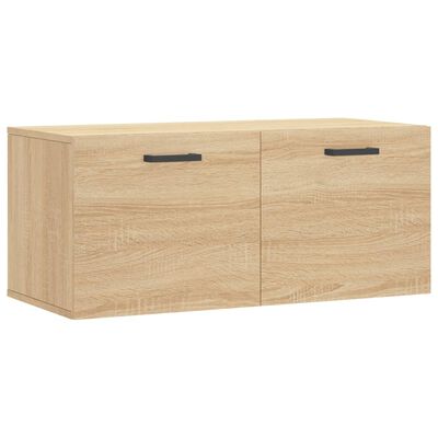 vidaXL Wall Cabinet Sonoma Oak 80x36.5x35 cm Engineered Wood