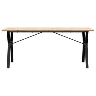 vidaXL Dining Table Y-Frame 180x90x75.5 cm Solid Wood Pine and Cast Iron