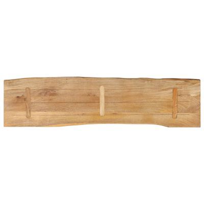 vidaXL Table Top 180x40x3.8 cm Live Edge Solid Wood Mango