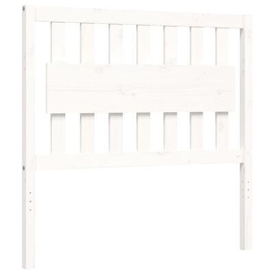 vidaXL Bed Frame without Mattress White 100x200 cm Solid Wood