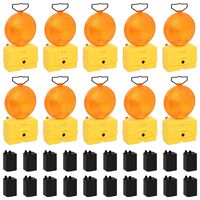 vidaXL Construction Site Lights 10 pcs with Batteries 18x8x37 cm