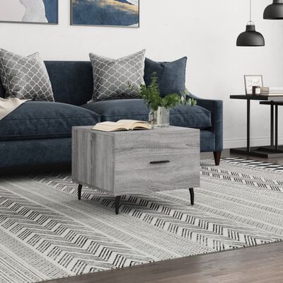 vidaXL Coffee Table Grey Sonoma 50x50x40 cm Engineered Wood