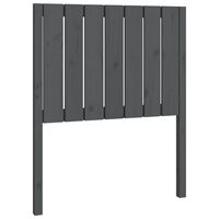 vidaXL Bed Headboard Grey 80.5x4x100 cm Solid Wood Pine