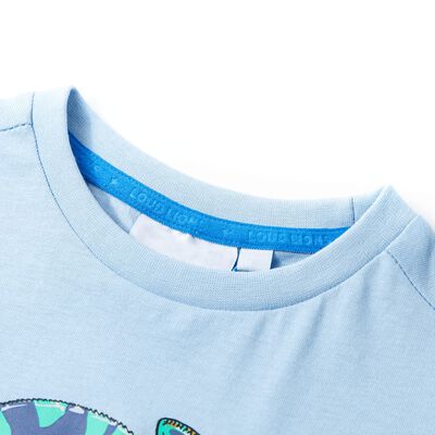 Kids' T-shirt with Short Sleeves Light Blue 116