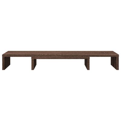 vidaXL Monitor Stand Riser Adjustable Brown Oak 80x24x10.5 cm Engineered Wood