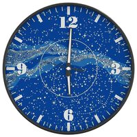 vidaXL Wall Clock with Luminous Scales and Pointers Blue Ø30 cm