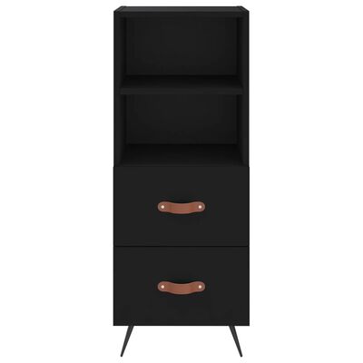 vidaXL Highboard Black 34.5x34x180 cm Engineered Wood