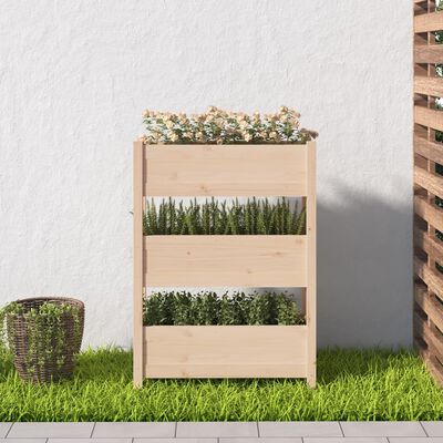 vidaXL Planter 77x25x104.5 cm Solid Wood Pine