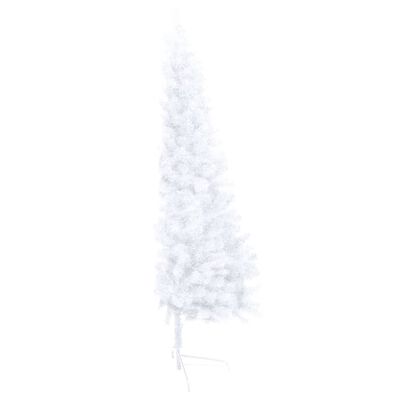 vidaXL Artificial Half Pre-lit Christmas Tree with Ball Set White 240 cm