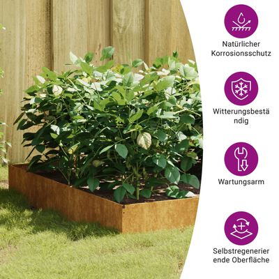 vidaXL Garden Raised Bed 100x100x26 cm Corten Steel