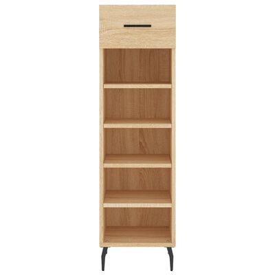 vidaXL Shoe Cabinet Sonoma Oak 30x35x105 cm Engineered Wood