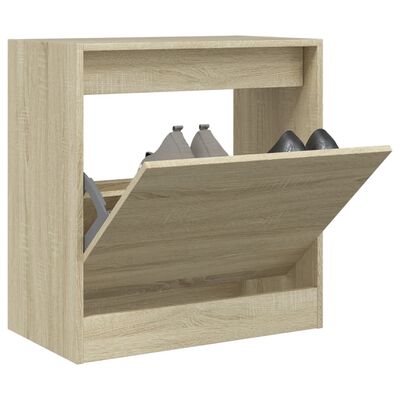 vidaXL Shoe Cabinet Sonoma Oak 60x34x63.5 cm Engineered Wood