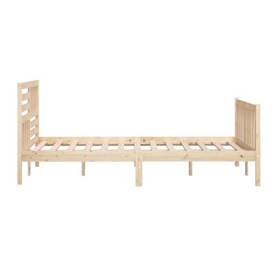 vidaXL Bed Frame without Mattress King Size Solid Wood