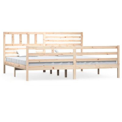 vidaXL Bed Frame without Mattress 180x200 cm Super King Size Solid Wood