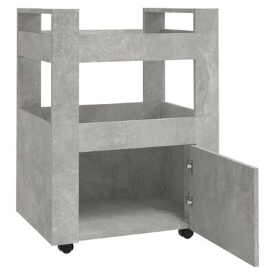 vidaXL Kitchen Trolley Concrete Grey 60x45x80 cm Engineered Wood ...