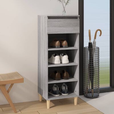 vidaXL Shoe Cabinet Grey Sonoma 40x36x105 cm Engineered Wood