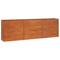 vidaXL Garden Raised Bed Rusty 240x40x77 cm Corten Steel